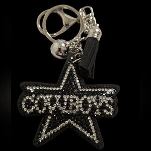 Dallas Cowboys Rhinestone Keychain / Bag Charm